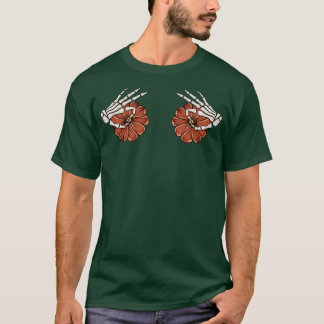 T-shirt Funny Skeleton Citrouille