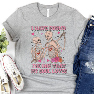 T-shirt Funny Skeleton Valentine's Day, Dancing Skeletons