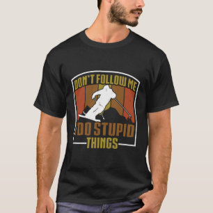 T-shirt Funny Ski Retro Soleil Vintage