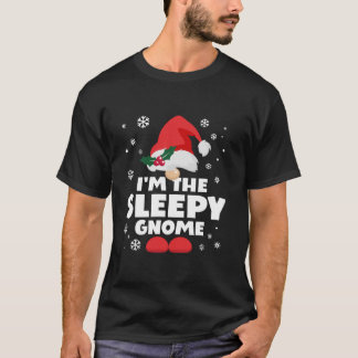 T-shirt Funny Sleepy Gnome Family Matching Group Happy Chr