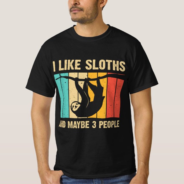 T-shirt Funny Sloth For Sloth Lover Men Women Introvert  (Devant)