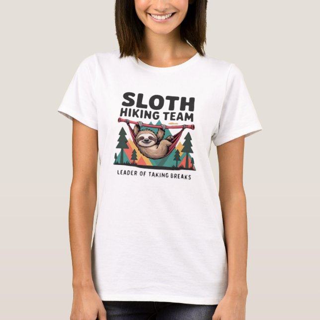 T-shirt Funny Sloth Hiking - This funny sloth hiking gift  (Devant)