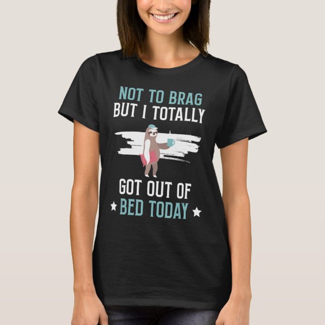 T-shirt Funny Sloth Sleepy Pajama (Devant)