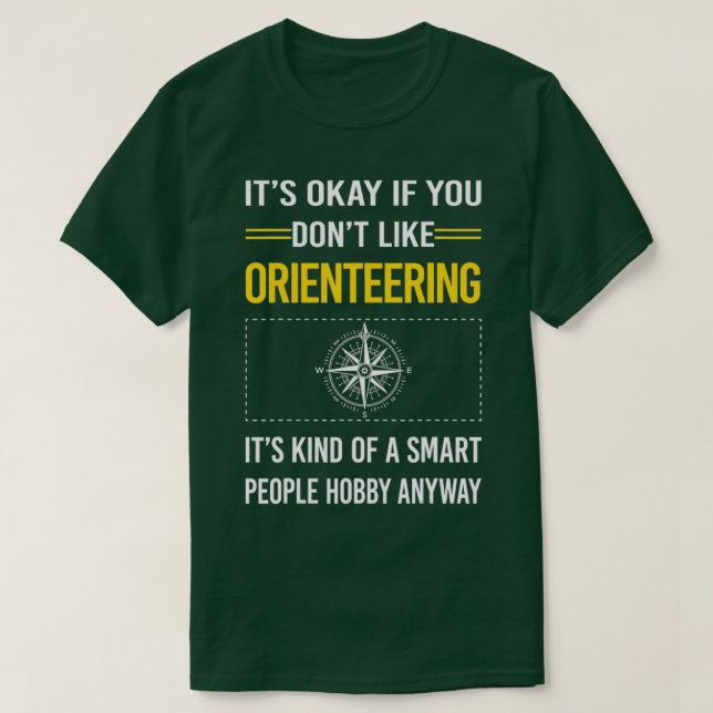 T-shirt Funny Smart People Orienteer Navigati (Design devant)