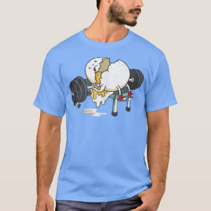 T-shirt Funny Smashed Egg Fitg Gym Barbells Lifting Wor