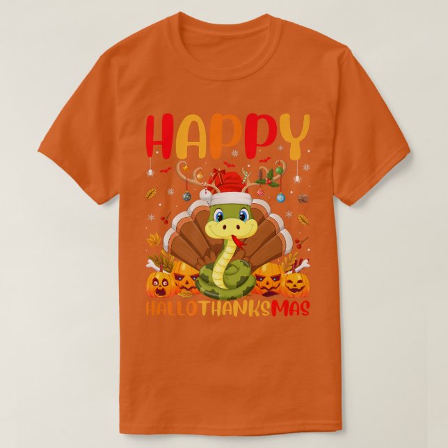 T-shirt Funny Snake Amoureux des animaux Happy Snake Hello (Design devant)