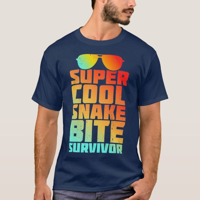 T-shirt Funny Snake Bite Survivor Recovery Get Well Joke (Devant)