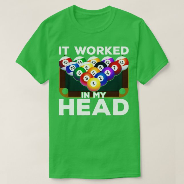 T-shirt Funny Snooker Joueur Billard (Design devant)