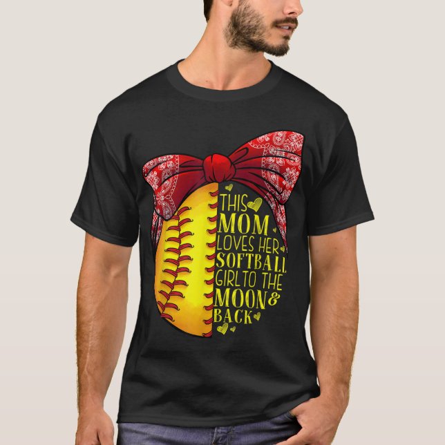 T-shirt Funny Softball Cadeau Maman Femmes Pitcher Catcher (Devant)