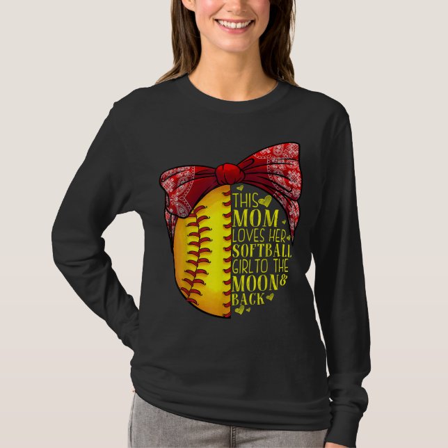 T-shirt Funny Softball Cadeau Maman Femmes Pitcher Catcher (Devant)