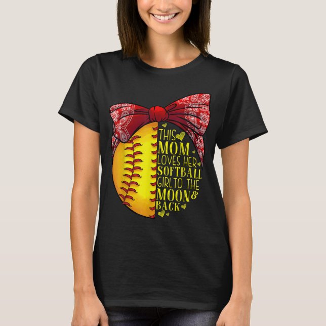 T-shirt Funny Softball Cadeau Maman Femmes Pitcher Catcher (Devant)
