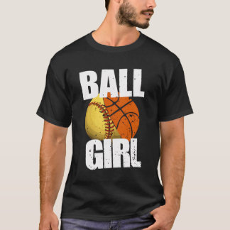 T-shirt Funny Softball fille de basketball