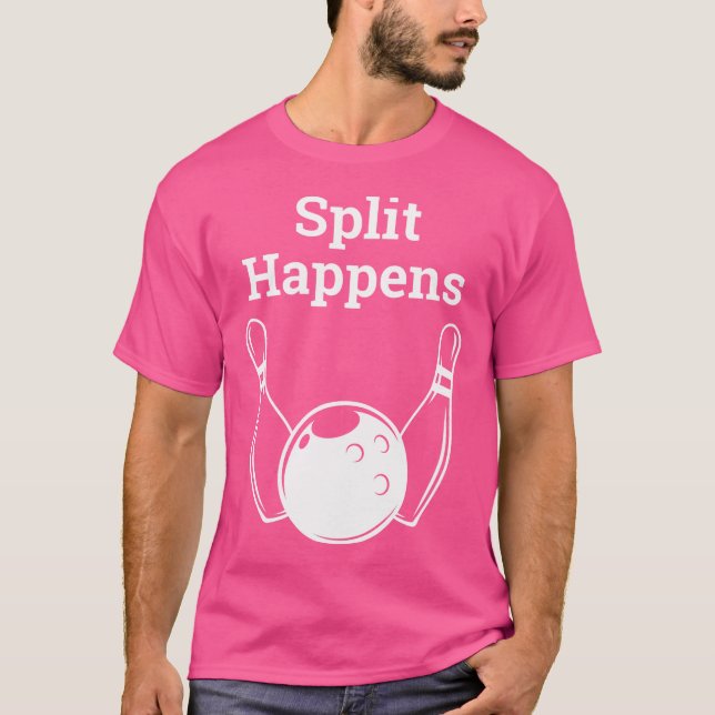 T-shirt Funny Split Happings Bowling (Devant)