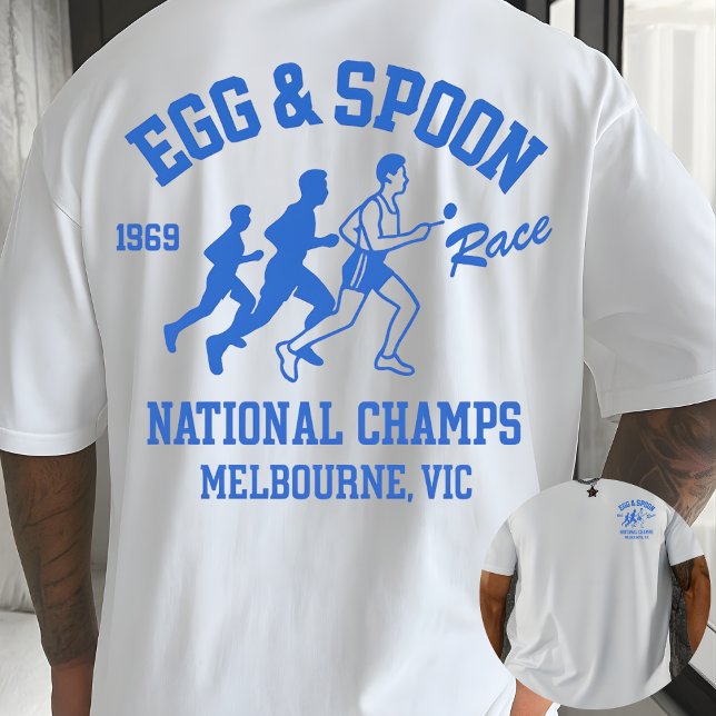 T-shirt Funny Sports Day Egg and Spoon Race Melbourne (Créateur téléchargé)