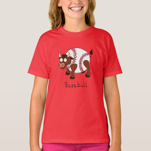 T-shirt Funny Sports de baseball Enfants Caricature Animal (Devant)