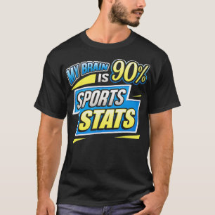 T-shirt Funny Sports Statistiques Chemise Cerveau Odds Équ