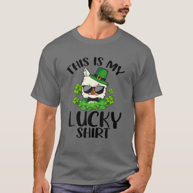 T-shirt Funny St Patrick Day Llama This Is (Devant)