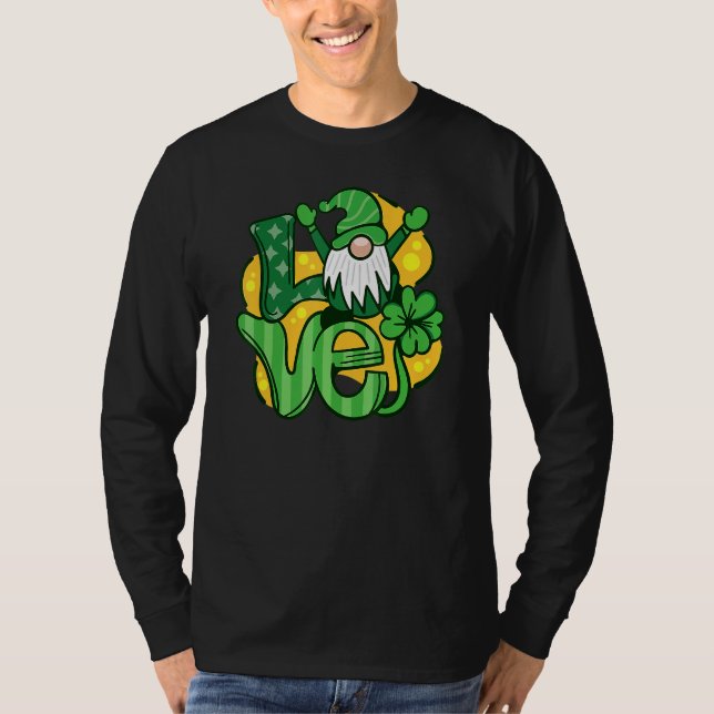 T-shirt Funny St Patrick S Day 2022 Gnome Love (Devant)