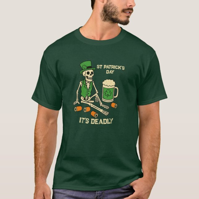 T-shirt Funny St Patrick’s Day Men's Shirt (Devant)