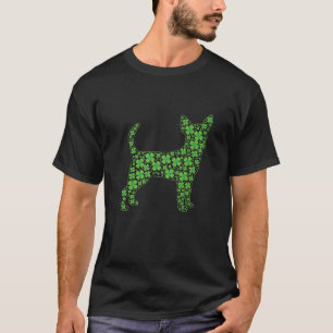T-shirt Funny St Patrick's Day Chihuahua Chien Shamrock Ir