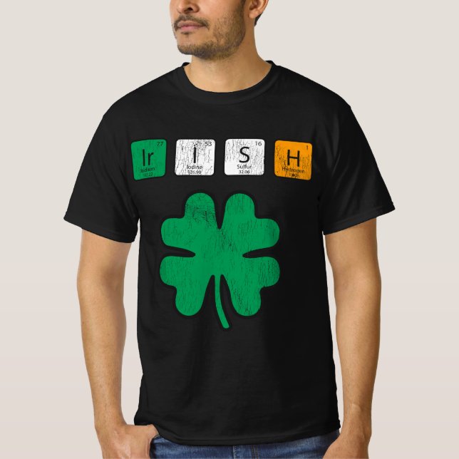 T-shirt Funny St Patricks Day Science Teacher Irish Chemis (Devant)