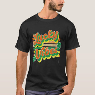 T-shirt Funny St Patrick's Day Vintage Rétro Lucky Vibes C