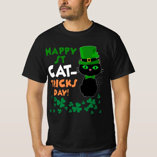 T-shirt Funny St Pat's Paddy Patrick Day's Happy St Cat Tr (Devant)