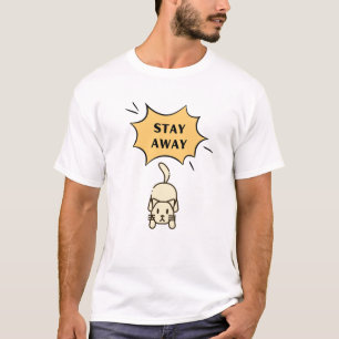 T-shirt Funny Stay Away Chat Introvert Sarcastic Graphique