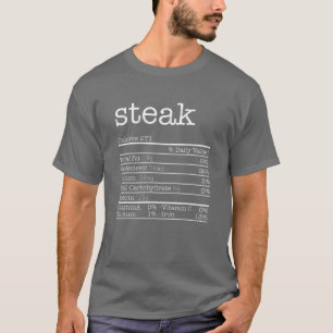 T-shirt Funny Steak Viande La valeur nutritive Anti Vegan 