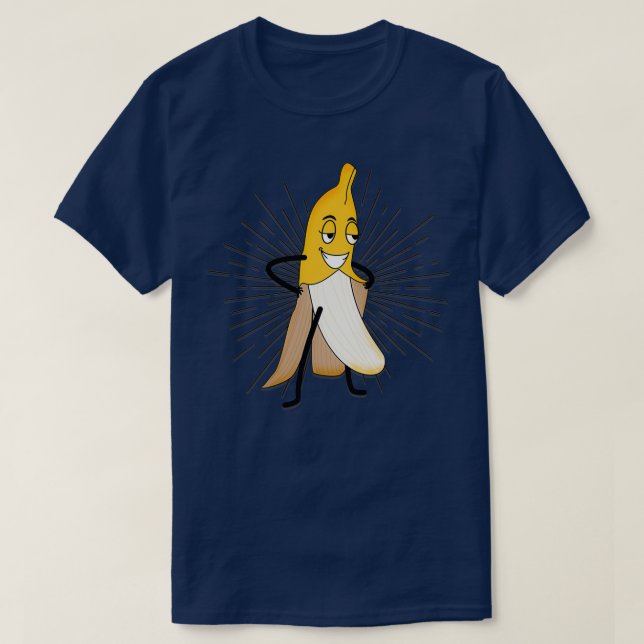 T-shirt Funny striptease banane cadeau célibataire (Design devant)