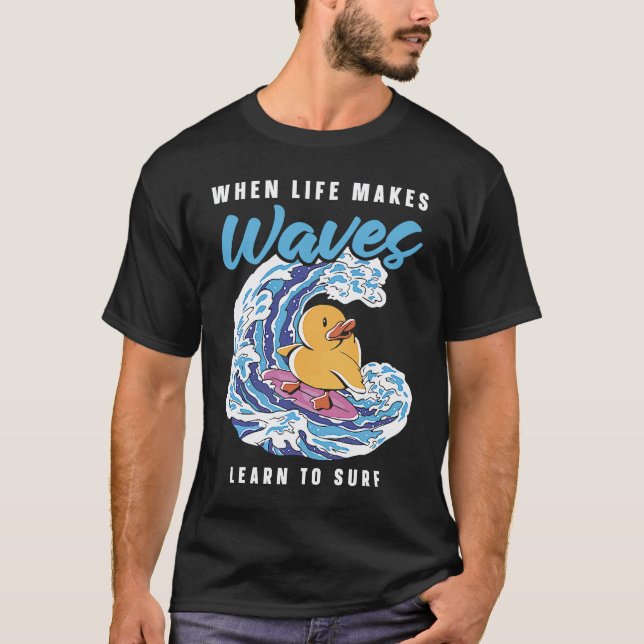T-shirt Funny Surfer  Vagues Planche de surf Surfrider Sur (Devant)