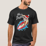 T-shirt Funny Surfing Santa Claus Hawaiian Christmas Père<br><div class="desc">Funny Surf Santa Claus Hawaiian Christmas Père Noël Surf</div>