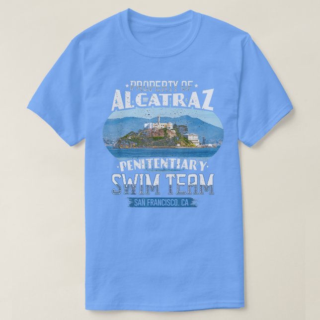T-shirt Funny Swimming  Alcatraz Swim Team Tee  (Design devant)