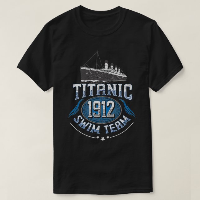 T-shirt Funny Swimming  Titanic 1912 Cruise Swim Team Prem (Design devant)
