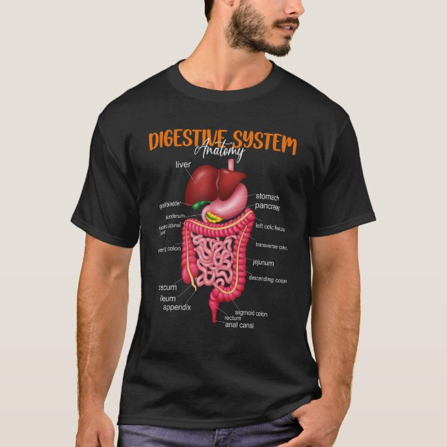 T-shirt Funny Système digestif Anatomie Biologie anatomiqu (Devant)