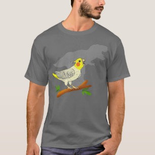 T-shirt Funny T-Rex Cockatiel Vintage Dinosaur Shadow