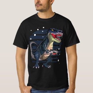 T-shirt Funny T-Rex Gamer T Rex Gaming, Cute Video Game Fo