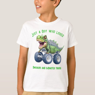 T-shirt Funny T rex monstre camion dinosaure