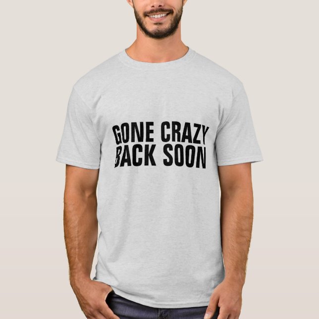 T-SHIRT FUNNY T-SHIRTS, CRAZY (Devant)