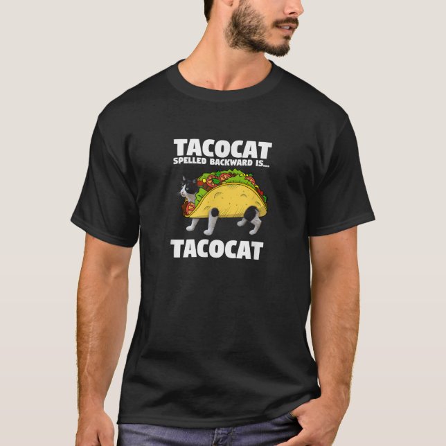 T-shirt Funny Taco Cat Graphisme T Chemise (Devant)