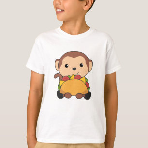 T-shirt Funny Taco Monkeys Tacos Mexique Sweet Monkey