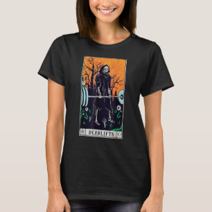 T-shirt Funny Tarot Card Deadlifts Gym Workout Occult Lire