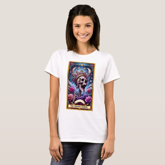 T-shirt Funny Tarot Card/The Drama Queen (Devant entier)