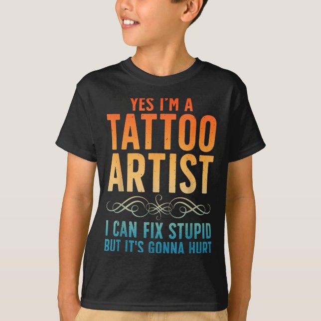 T-shirt Funny Tattoo Artist Art For Men Women Tattooer Tat (Devant)