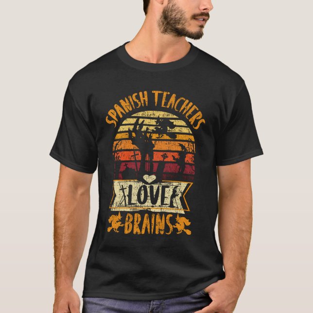 T-shirt Funny Teacher Chemise Espagnol Enseignants Aimer C (Devant)