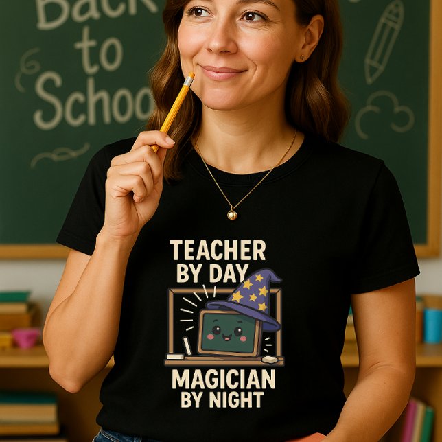 T-shirt Funny Teacher Shirt, Magicien De Nuit (Créateur téléchargé)