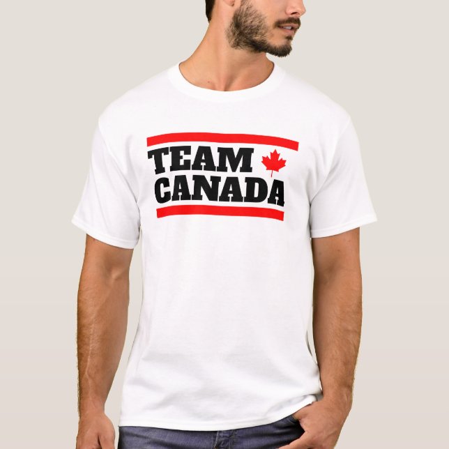 T-shirt Funny Team Canada Squad Maple Leaf Canadian Flag C (Devant)