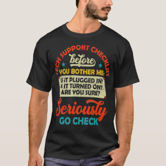 T-shirt Funny TECH Men Help Desk Sysadmin Engineers Cowork