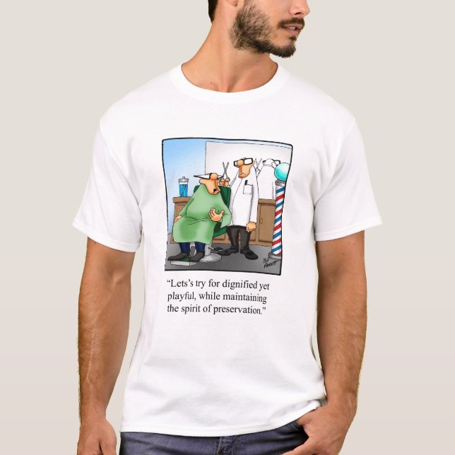 T-shirt Funny Tee - shirt de coupe-cheveux en barbier (Devant)