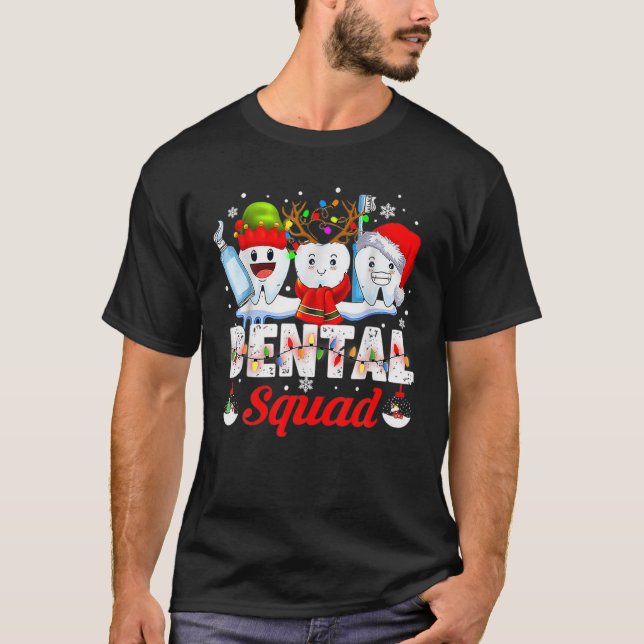 T-shirt Funny Teeth Santa Reindeer (Devant)